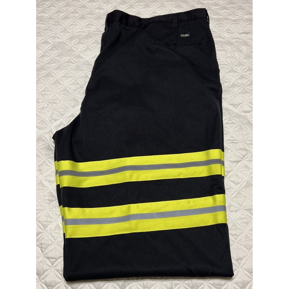 Cintas Comfort Flex Charcoal  Gray Hi Visibility Work Pants Size 50x31
